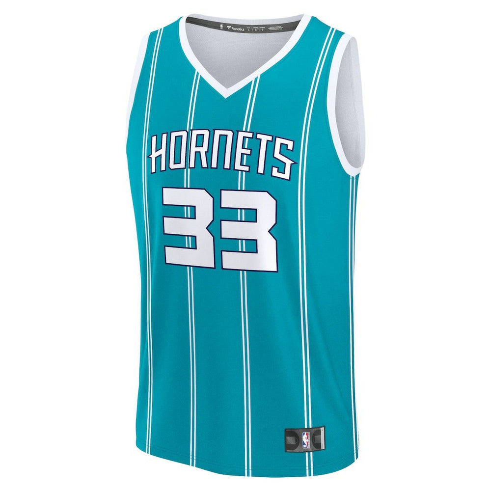 Liam McNeeley Charlotte Hornets Fast Break Replica Jersey Teal Icon Edition