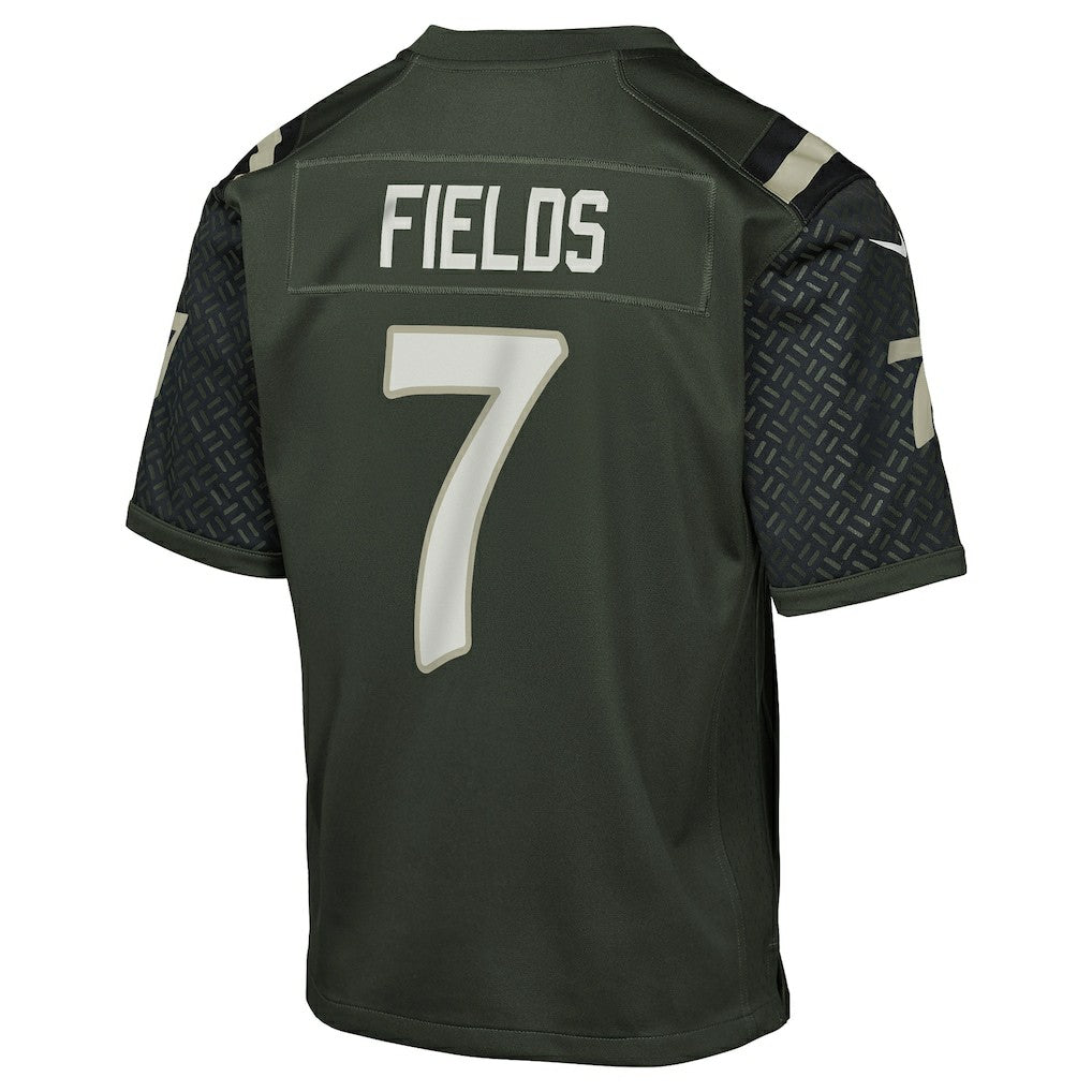 Justin Fields New York Jets Youth 2025 Rivalries Collection Game Jersey Gotham Green