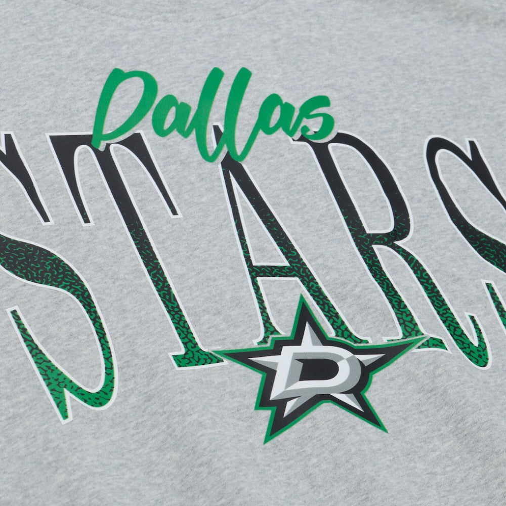 NHL Dallas Stars Mitchell & Ness Women's Hockey Night Sweatshirt - Heather Gray