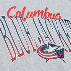 NHL Columbus Blue Jackets Mitchell & Ness Women's Hockey Night Sweatshirt - Heather Gray