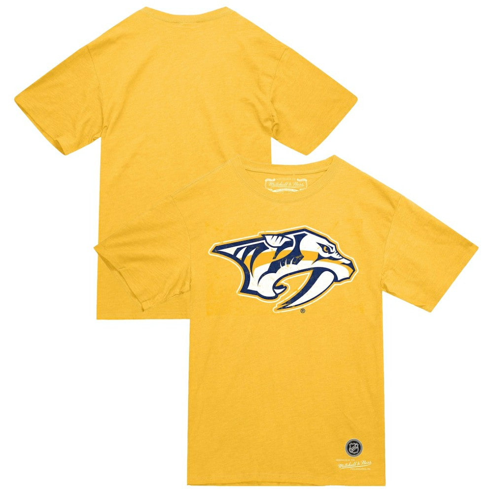 NHL Nashville Predators Mitchell & Ness Heritage T-Shirt - Gold