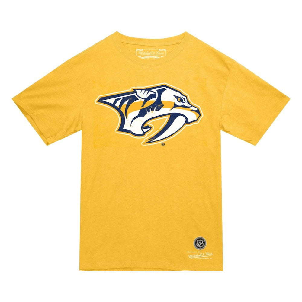 NHL Nashville Predators Mitchell & Ness Heritage T-Shirt - Gold