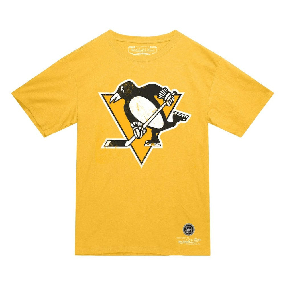 NHL Pittsburgh Penguins Mitchell & Ness Heritage T-Shirt - Gold