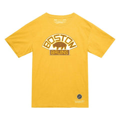 NHL Boston Bruins Mitchell & Ness Heritage T-Shirt - Gold