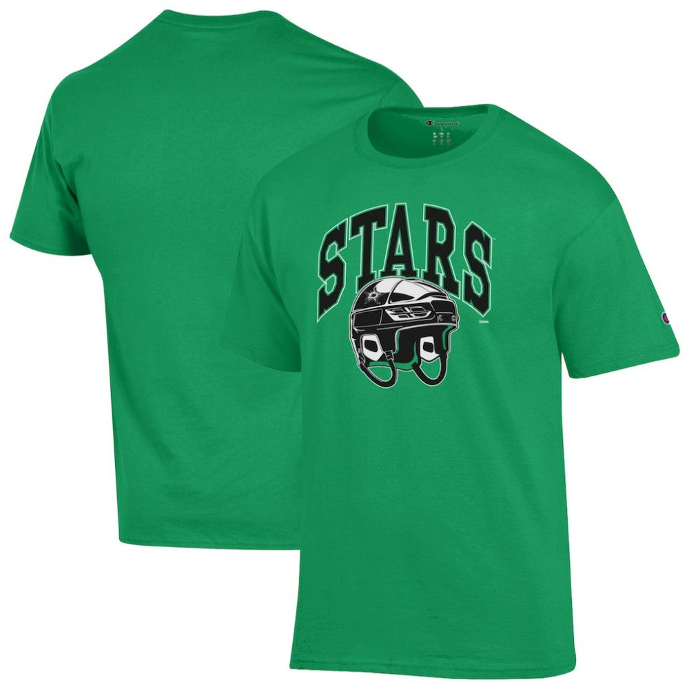 NHL Dallas Stars Champion Helmet T-Shirt - Kelly Green