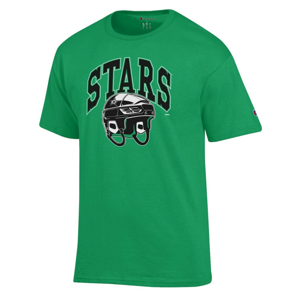 NHL Dallas Stars Champion Helmet T-Shirt - Kelly Green