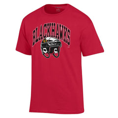 NHL Chicago Blackhawks Champion Helmet T-Shirt - Red