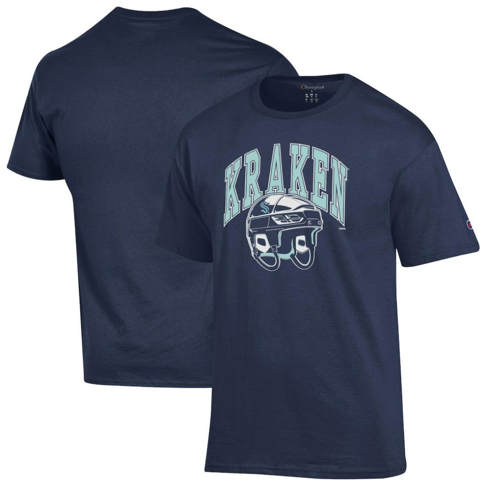 NHL Seattle Kraken Champion Helmet T-Shirt - Navy