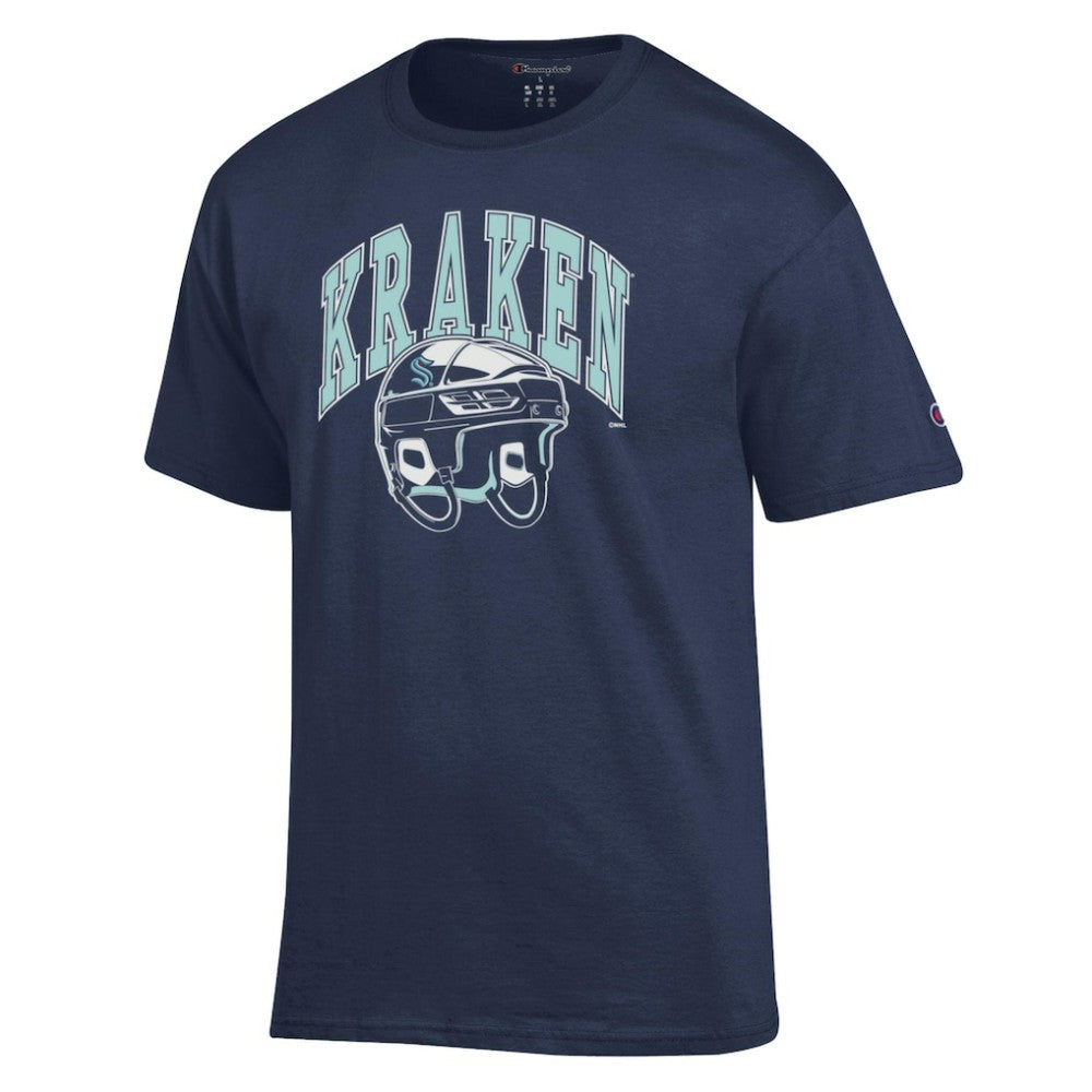 NHL Seattle Kraken Champion Helmet T-Shirt - Navy