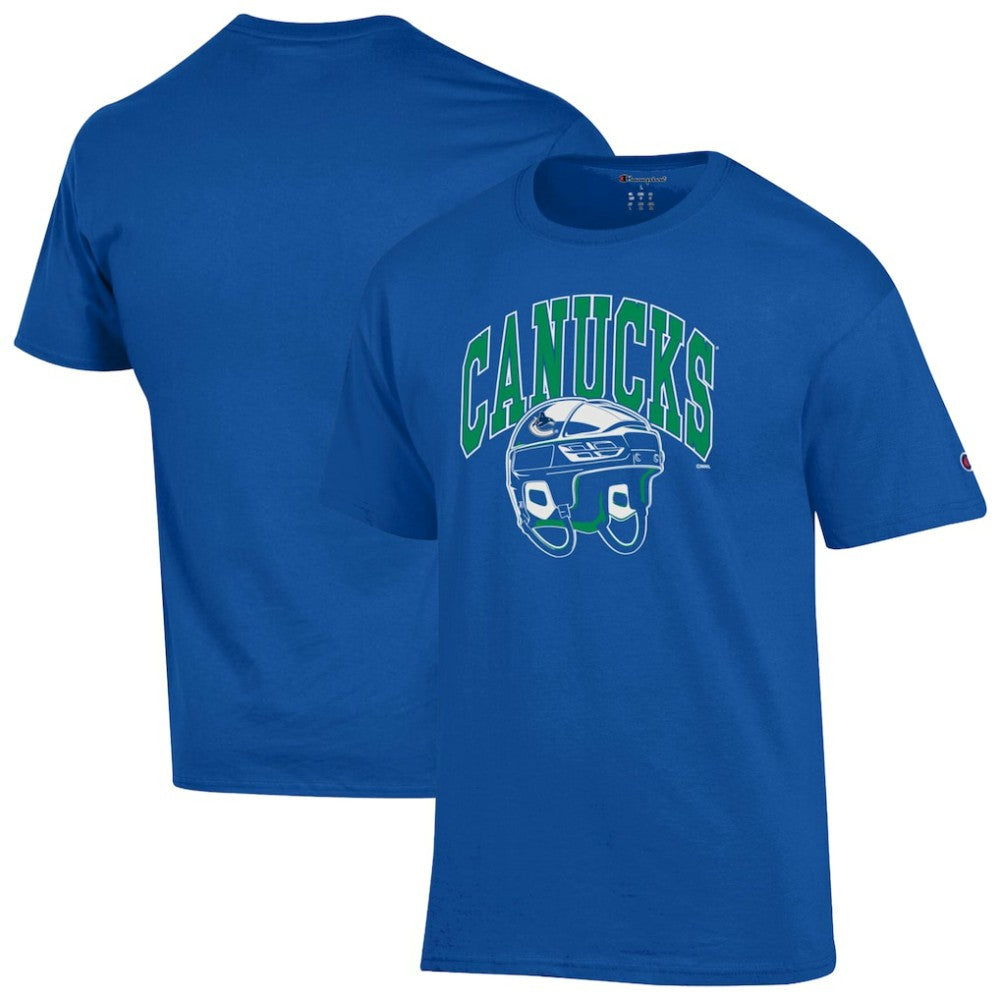 NHL Vancouver Canucks Champion Helmet T-Shirt - Royal