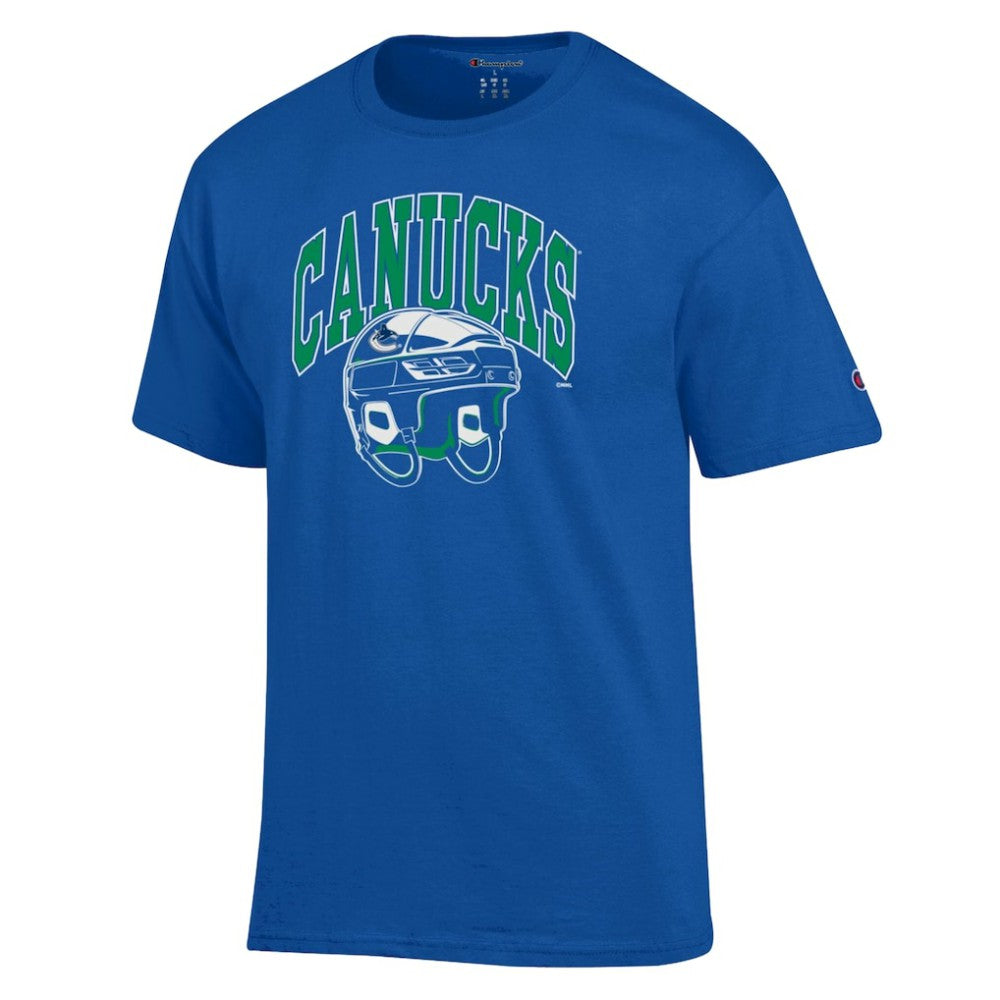 NHL Vancouver Canucks Champion Helmet T-Shirt - Royal