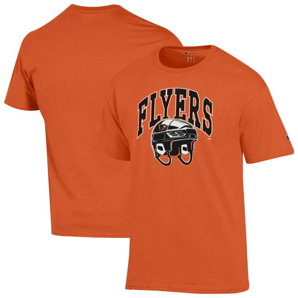 NHL Philadelphia Flyers Champion Helmet T-Shirt - Orange