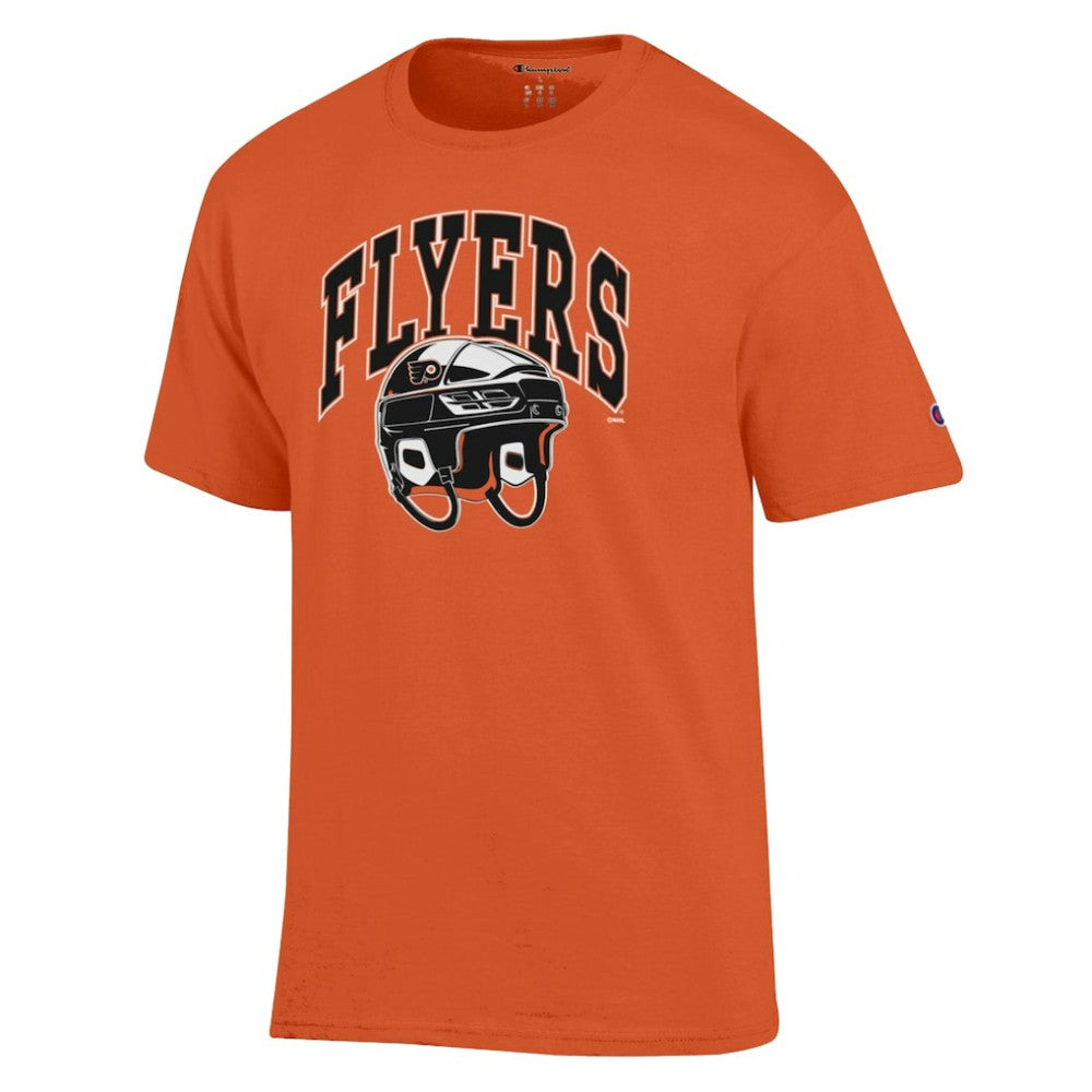 NHL Philadelphia Flyers Champion Helmet T-Shirt - Orange