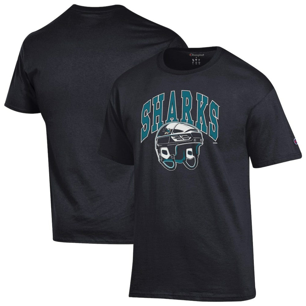 NHL San Jose Sharks Champion Helmet T-Shirt - Black