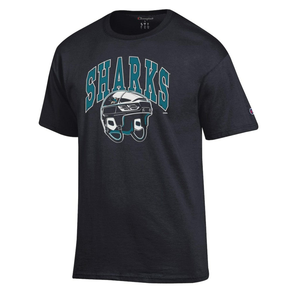 NHL San Jose Sharks Champion Helmet T-Shirt - Black