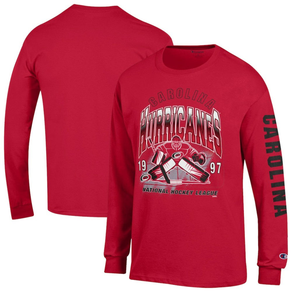 NHL Carolina Hurricanes Champion Long Sleeve Jersey T-Shirt - Red