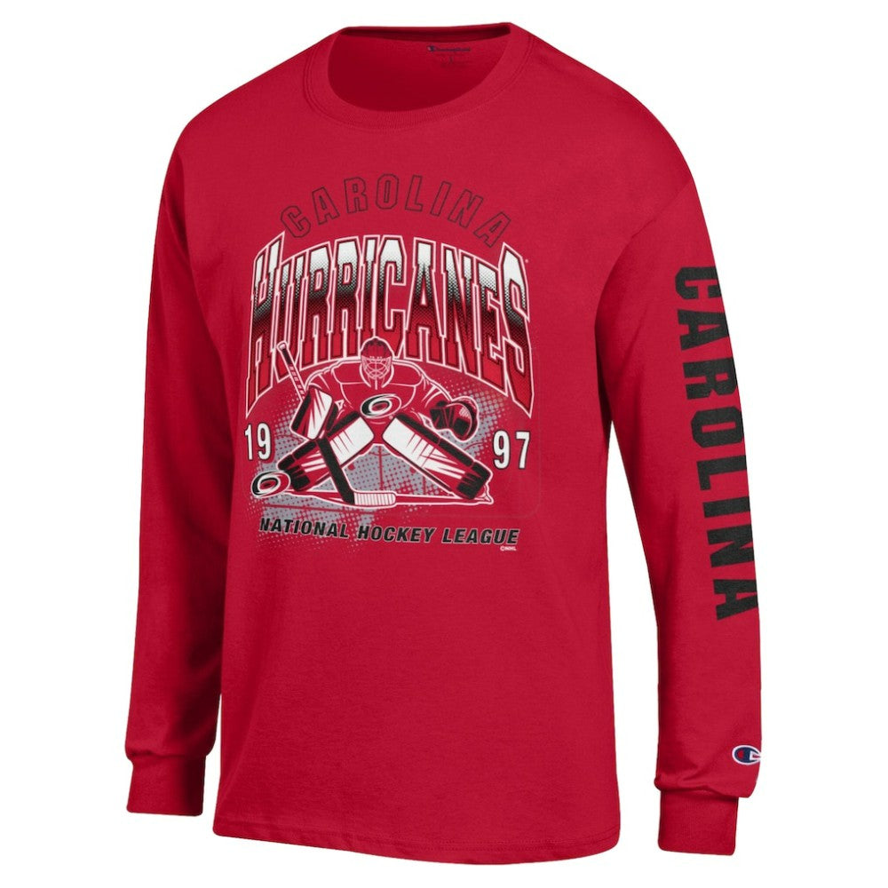 NHL Carolina Hurricanes Champion Long Sleeve Jersey T-Shirt - Red