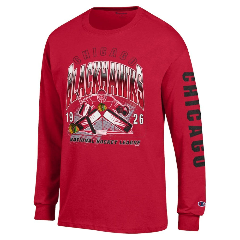 NHL Chicago Blackhawks Champion Long Sleeve Jersey T-Shirt - Red