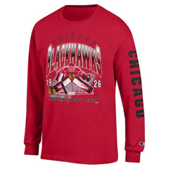 NHL Chicago Blackhawks Champion Long Sleeve Jersey T-Shirt - Red
