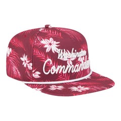 Washington Commanders New Era Palm Print A-Frame 9FIFTY Snapback Hat Burgundy
