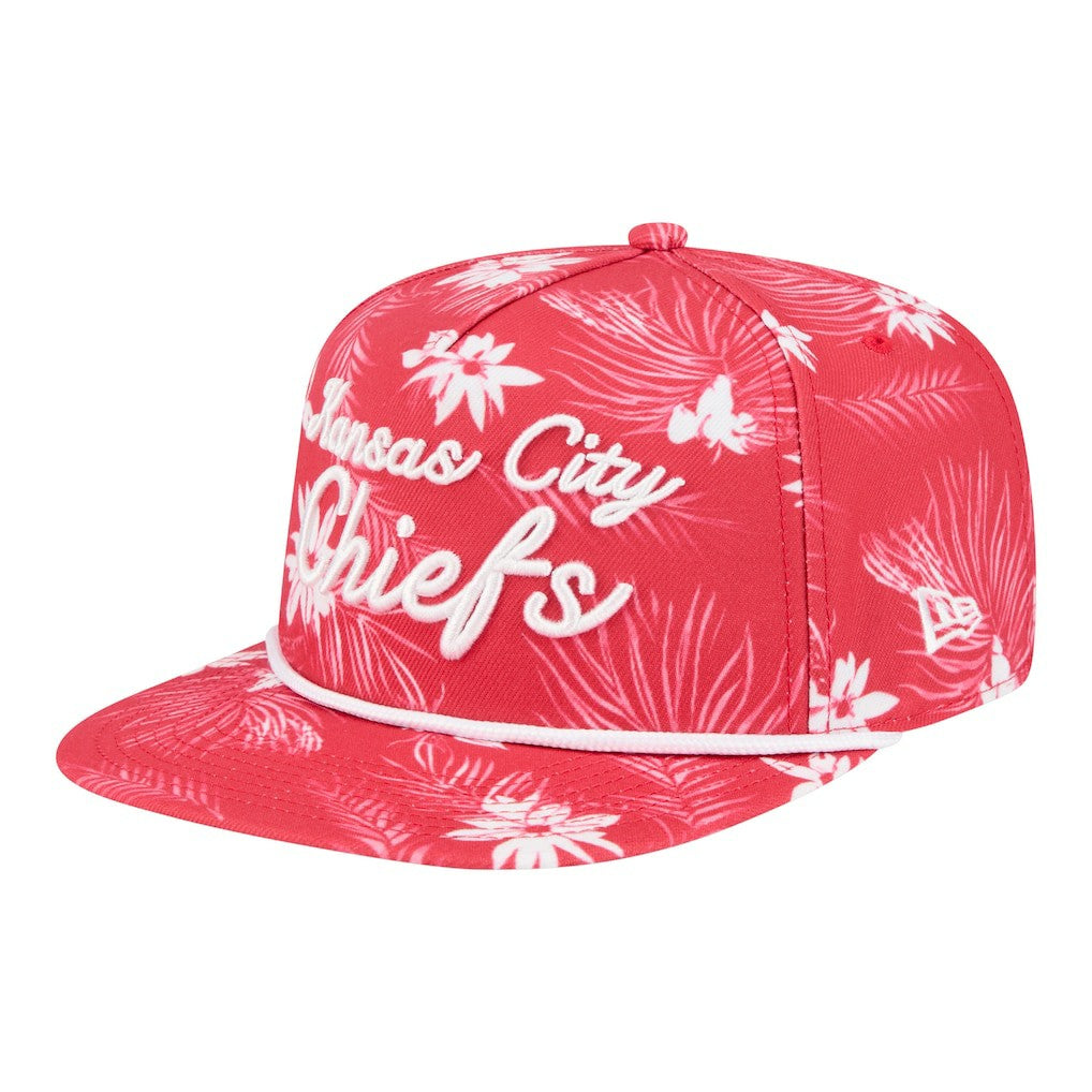 Kansas City Chiefs New Era Palm Print A-Frame 9FIFTY Snapback Hat Red