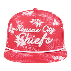 Kansas City Chiefs New Era Palm Print A-Frame 9FIFTY Snapback Hat Red