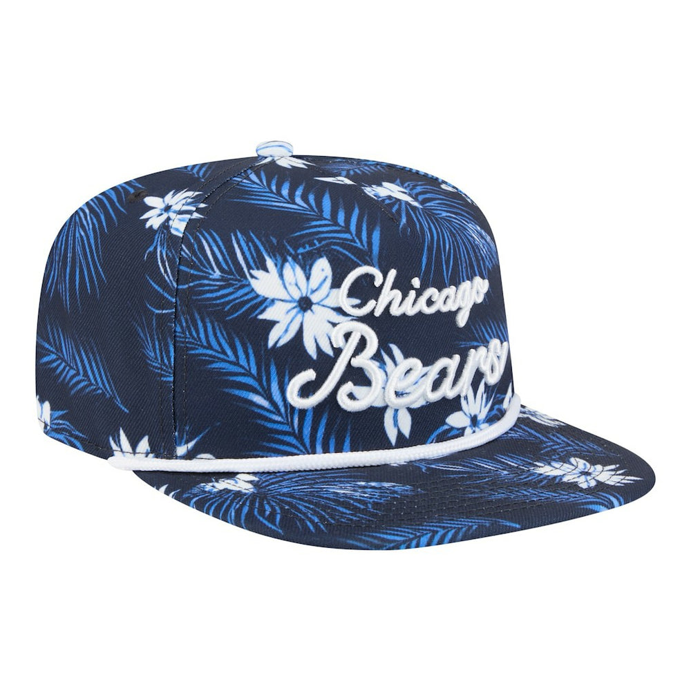 Chicago Bears New Era Palm Print A-Frame 9FIFTY Snapback Hat Navy