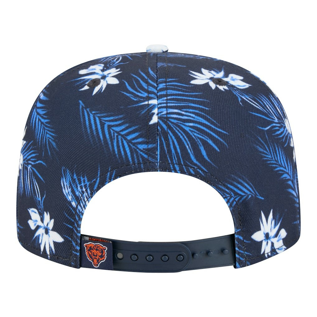 Chicago Bears New Era Palm Print A-Frame 9FIFTY Snapback Hat Navy