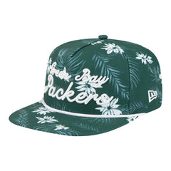 Green Bay Packers New Era Palm Print A-Frame 9FIFTY Snapback Hat Green