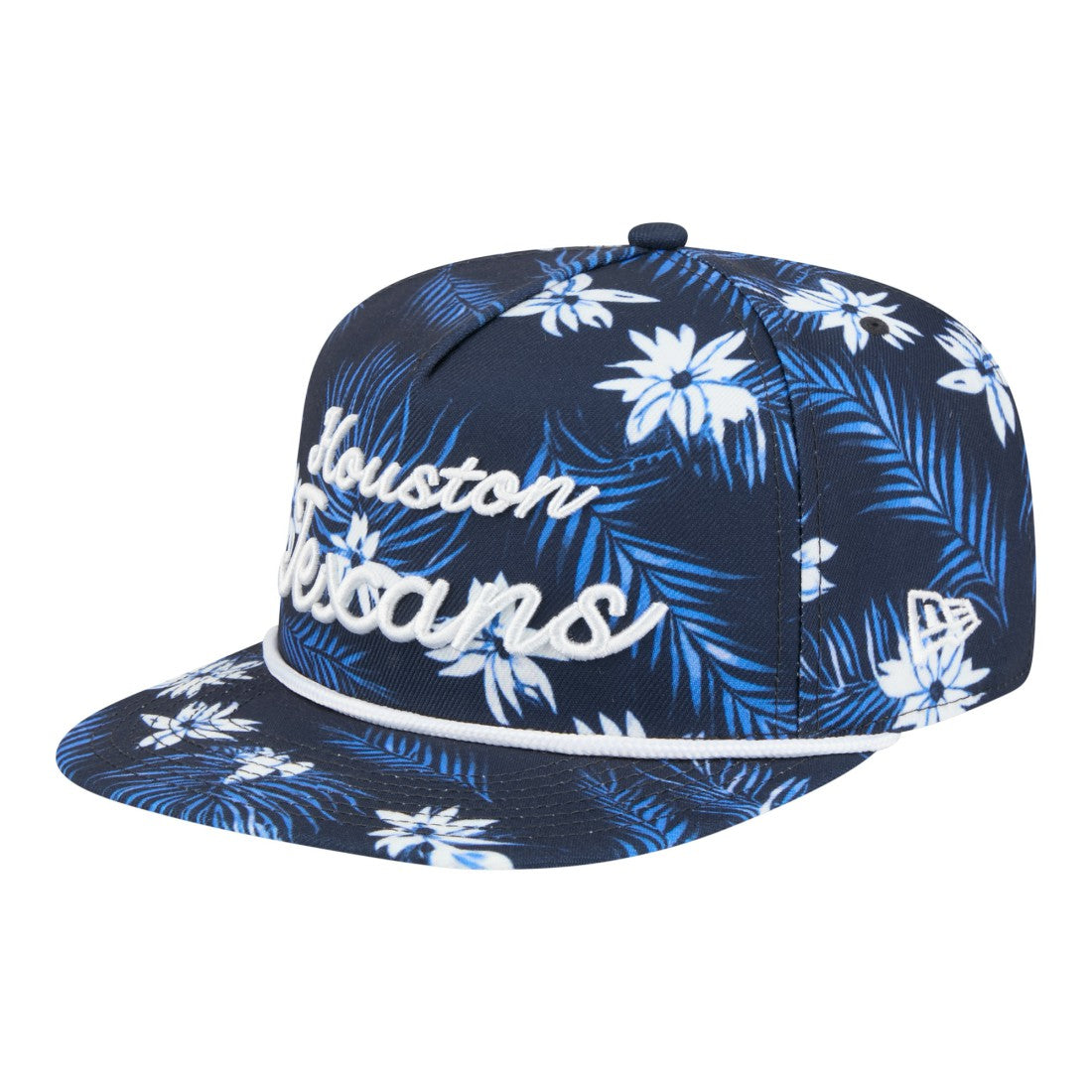 Houston Texans New Era Palm Print A-Frame 9FIFTY Snapback Hat Navy
