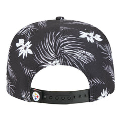 Pittsburgh Steelers New Era Palm Print A-Frame 9FIFTY Snapback Hat Black