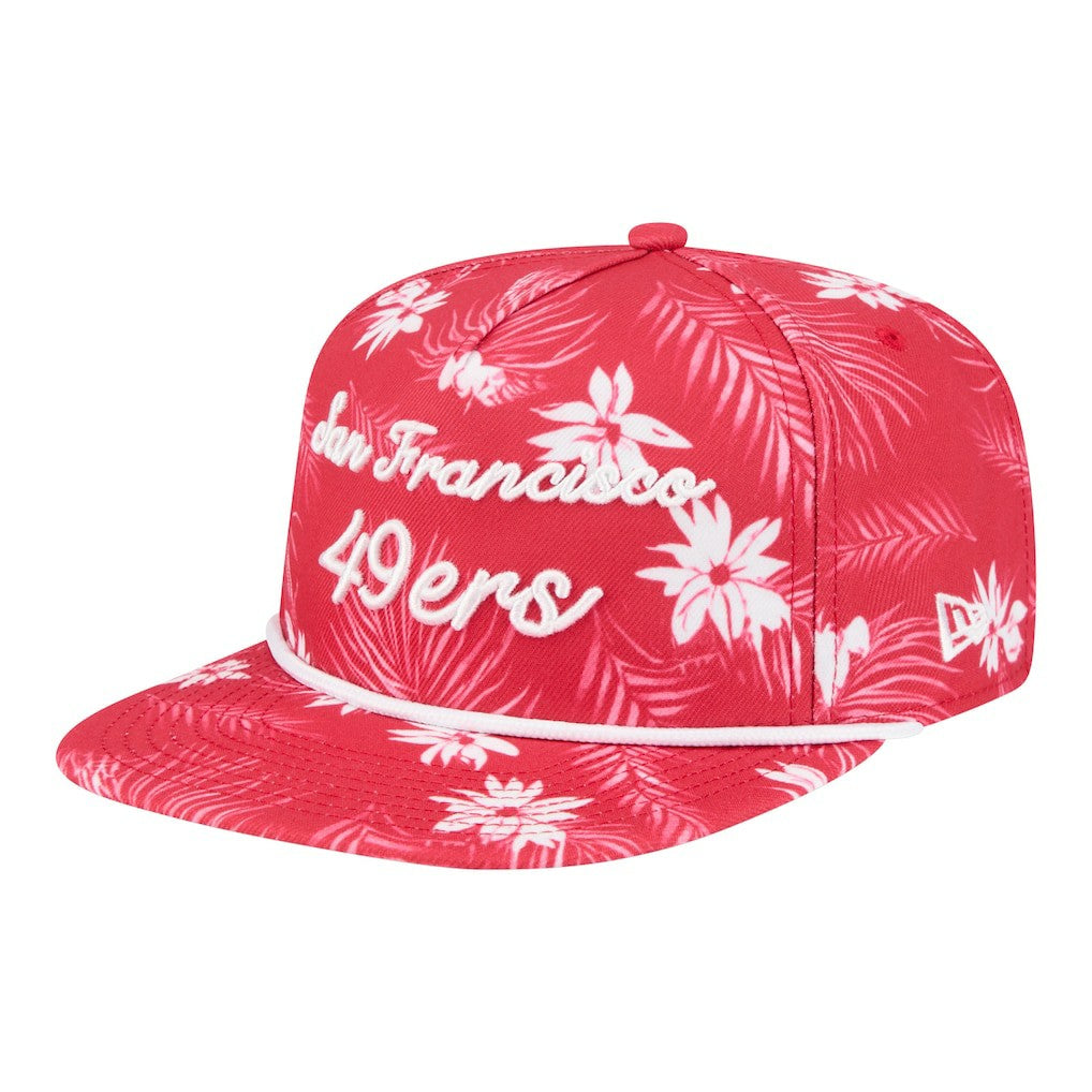 San Francisco 49ers New Era Palm Print A-Frame 9FIFTY Snapback Hat Scarlet