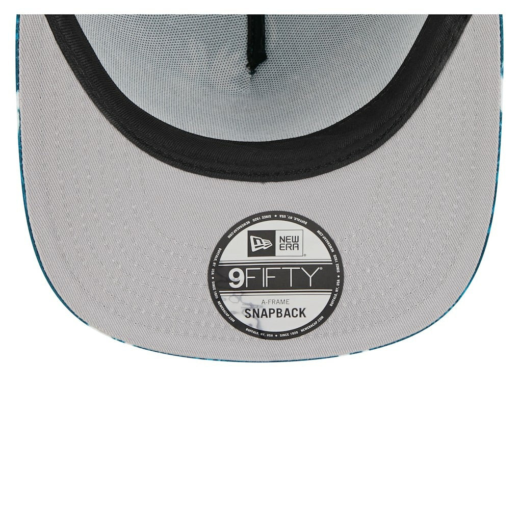 Philadelphia Eagles New Era Palm Print A-Frame 9FIFTY Snapback Hat Midnight Green