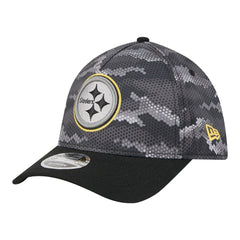 Pittsburgh Steelers New Era Camo A-Frame 39THIRTY Flex Hat Black