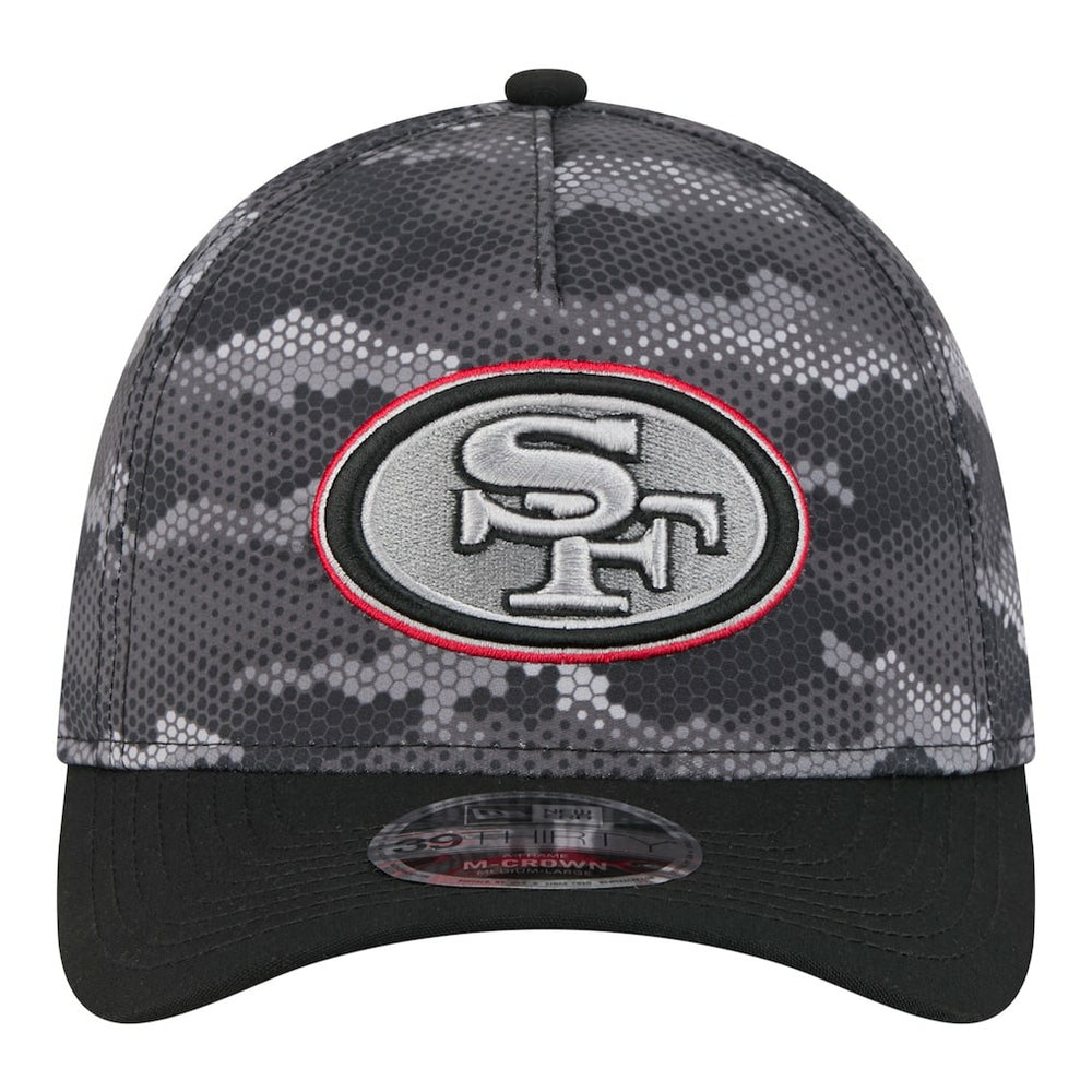 San Francisco 49ers New Era Camo A-Frame 39THIRTY Flex Hat Black