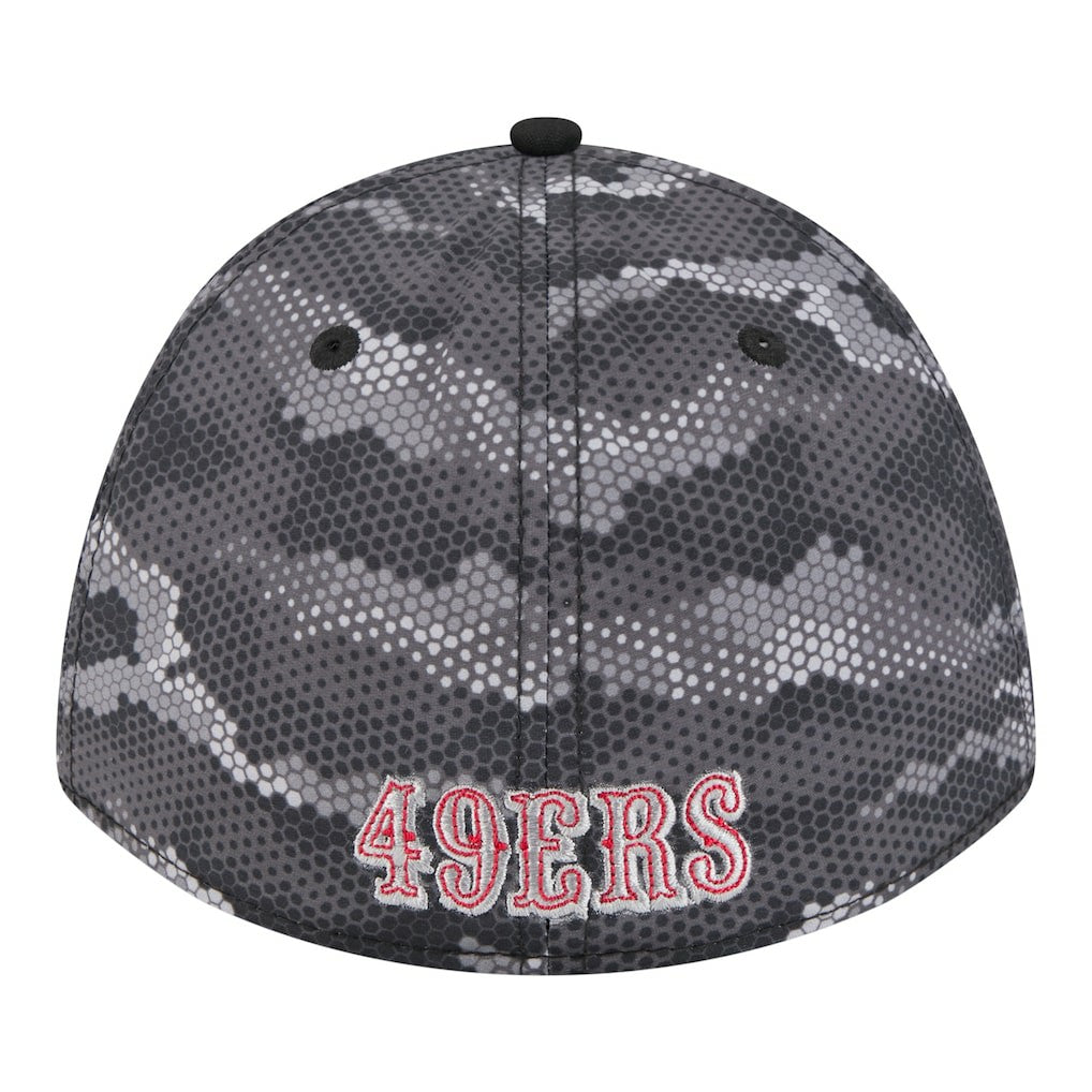 San Francisco 49ers New Era Camo A-Frame 39THIRTY Flex Hat Black