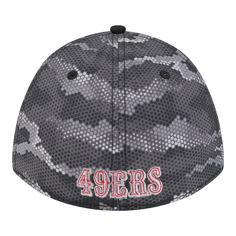 San Francisco 49ers New Era Camo A-Frame 39THIRTY Flex Hat Black
