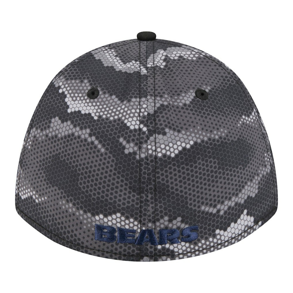 Chicago Bears New Era Camo A-Frame 39THIRTY Flex Hat Black