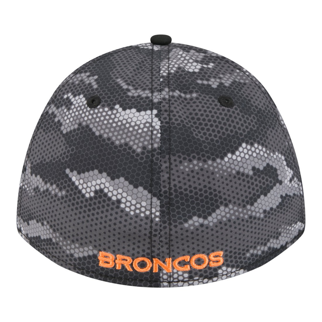 Denver Broncos New Era Camo A-Frame 39THIRTY Flex Hat Black