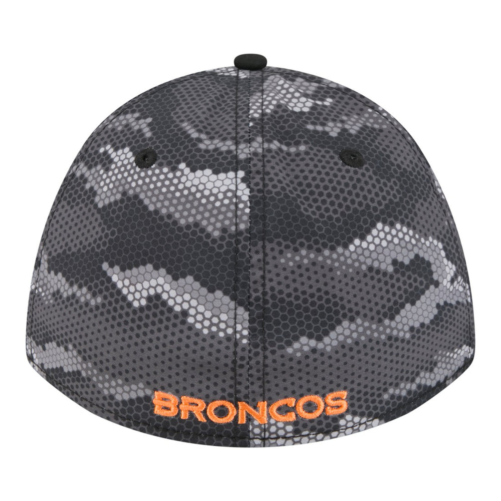 Denver Broncos New Era Camo A-Frame 39THIRTY Flex Hat Black