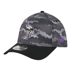 Minnesota Vikings New Era Camo A-Frame 39THIRTY Flex Hat Black