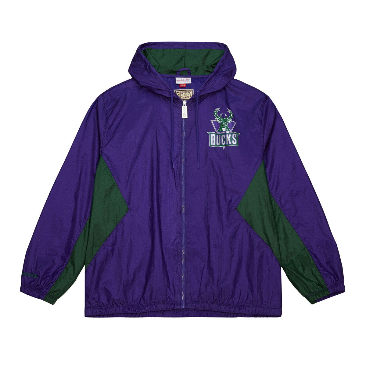 Milwaukee Bucks Playmaker Full-Zip Hooded Windbreaker Jacket Purple
