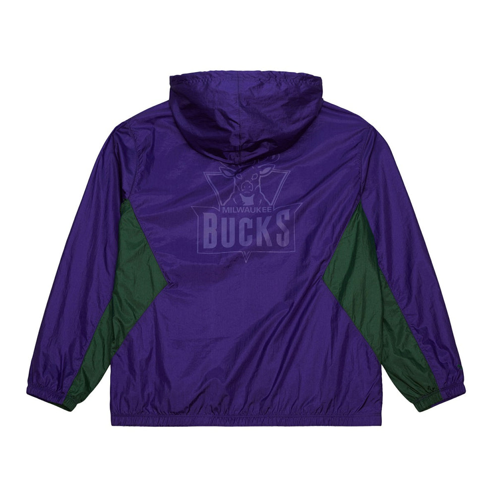 Milwaukee Bucks Playmaker Full-Zip Hooded Windbreaker Jacket Purple