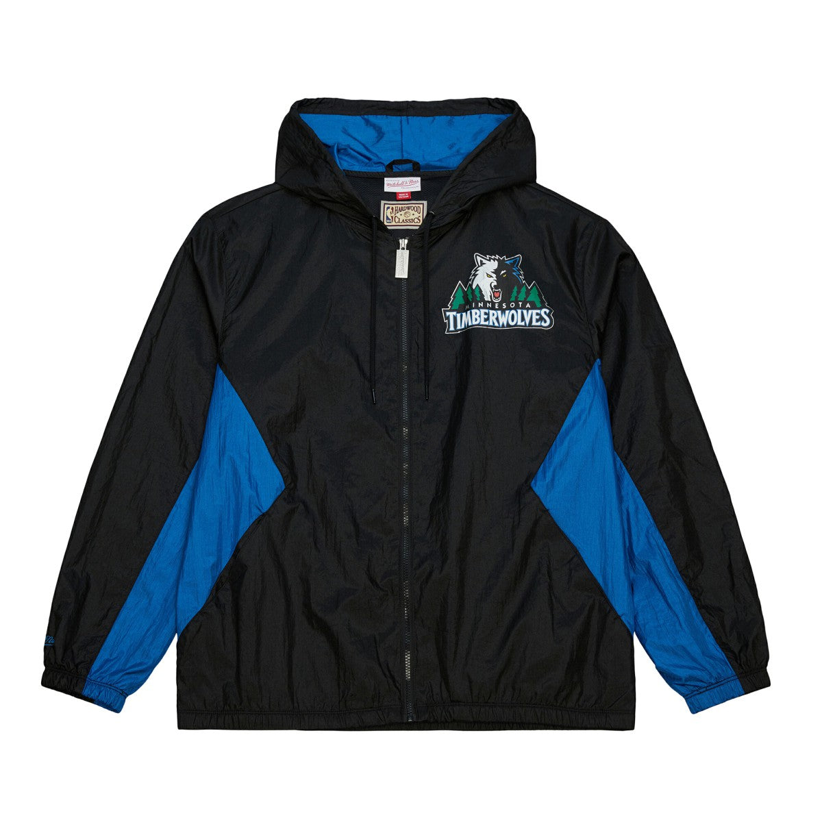 Minnesota Timberwolves Playmaker Full-Zip Hooded Windbreaker Jacket Black