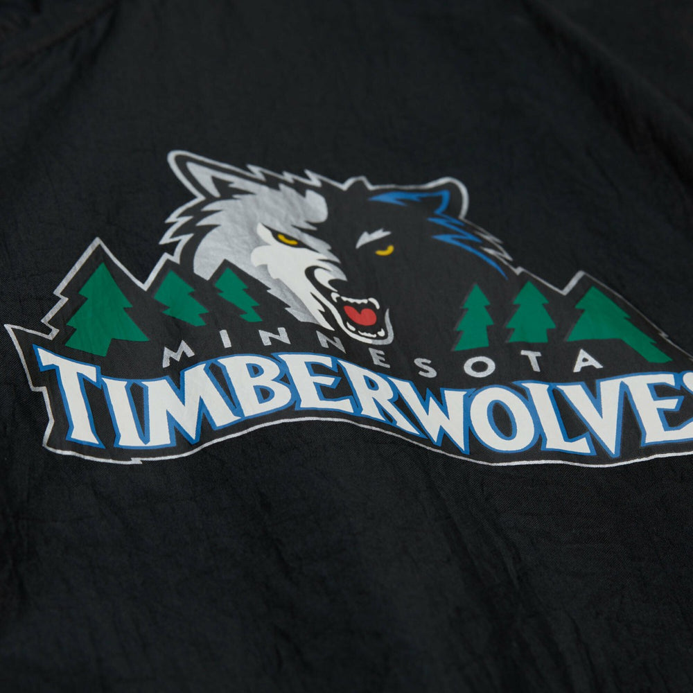 Minnesota Timberwolves Playmaker Full-Zip Hooded Windbreaker Jacket Black