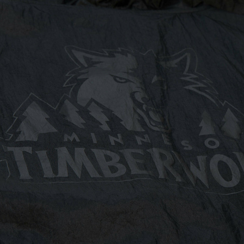 Minnesota Timberwolves Playmaker Full-Zip Hooded Windbreaker Jacket Black