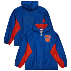 New York Knicks Playmaker Full-Zip Hooded Windbreaker Jacket Blue