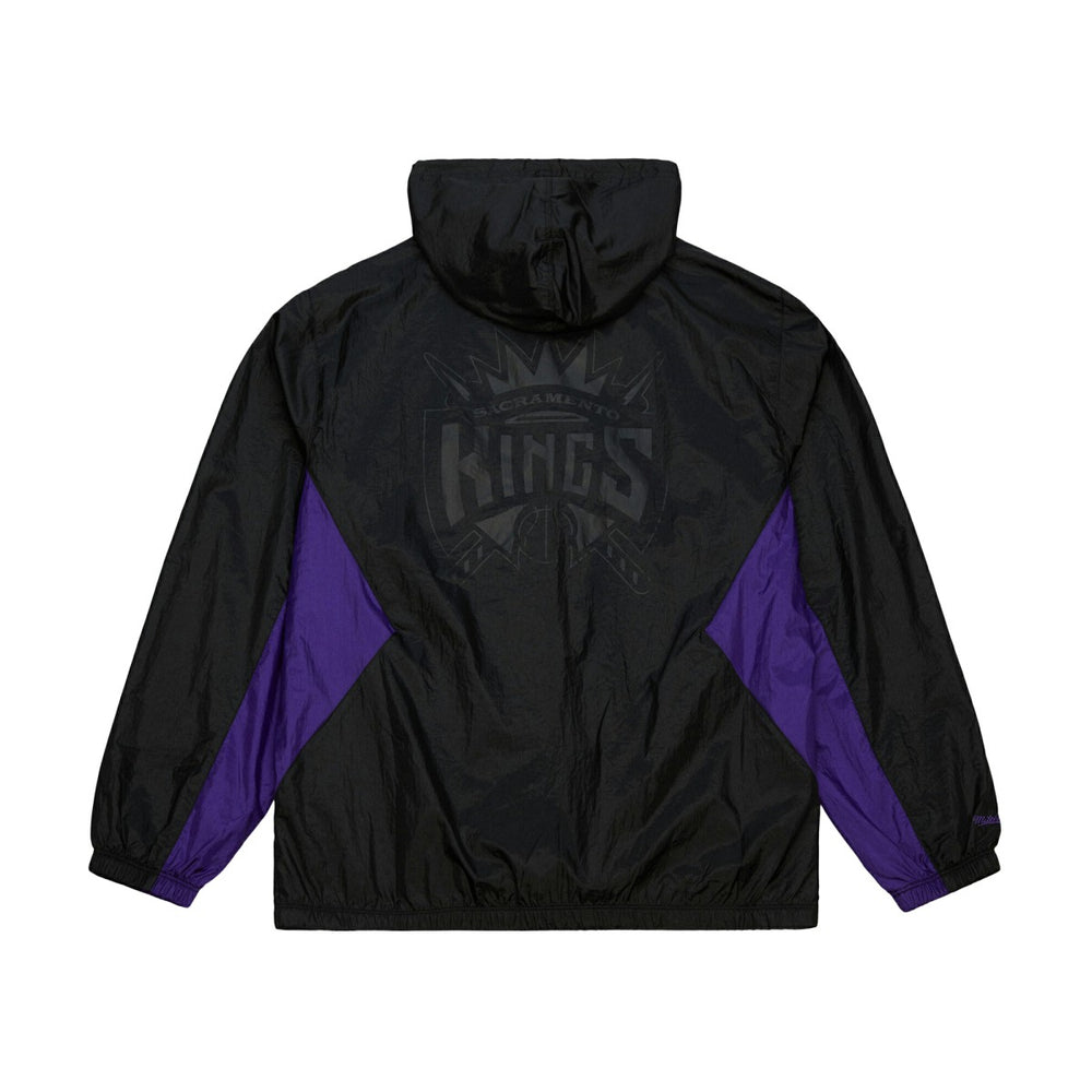 Sacramento Kings Playmaker Full-Zip Hooded Windbreaker Jacket Black