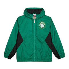 Boston Celtics Playmaker Full-Zip Hooded Windbreaker Jacket Kelly Green