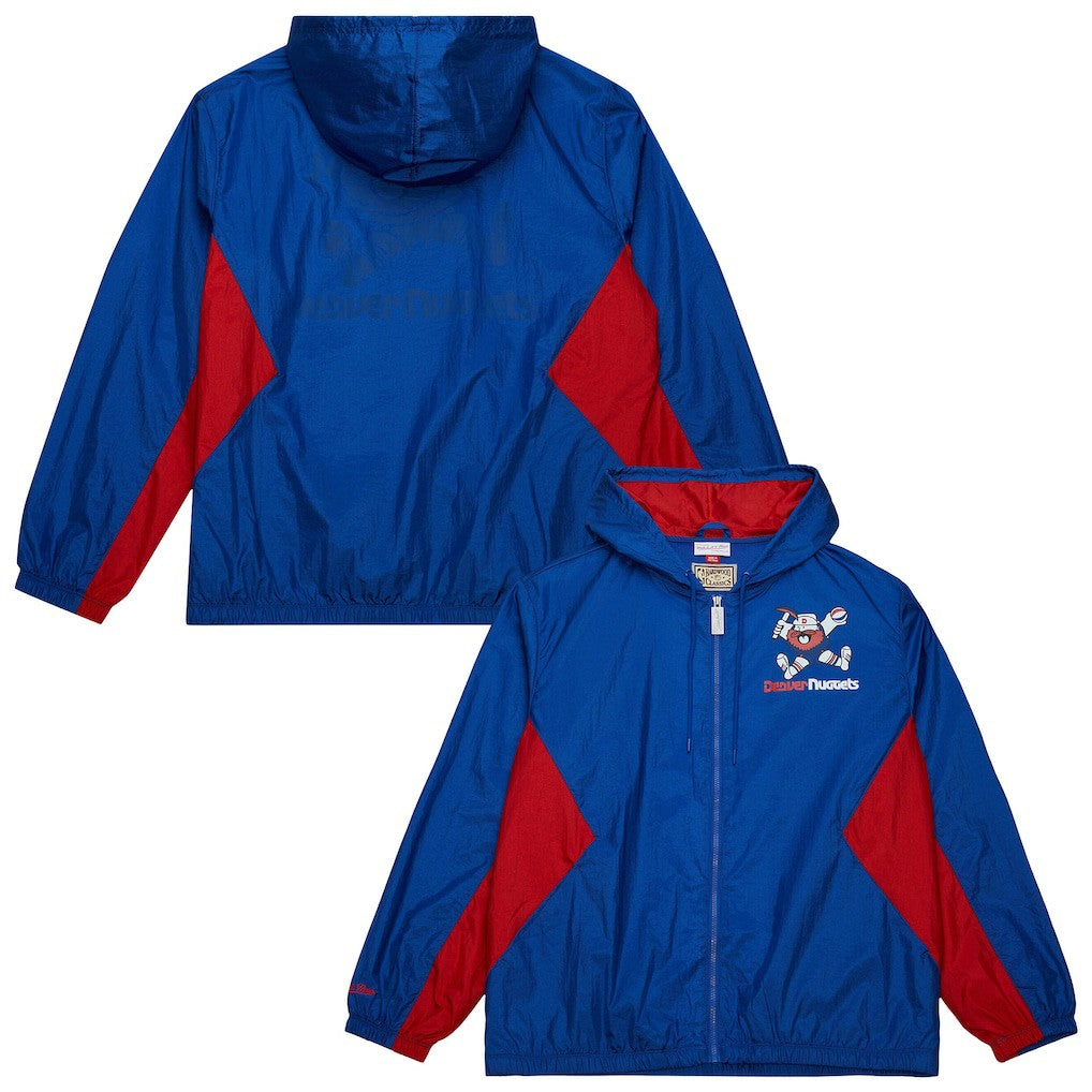 Denver Nuggets Playmaker Full-Zip Hooded Windbreaker Jacket Blue